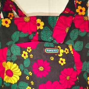 Floral Print Stretch Twill Run and Fly dungarees/overalls XXL 2XL Unisex